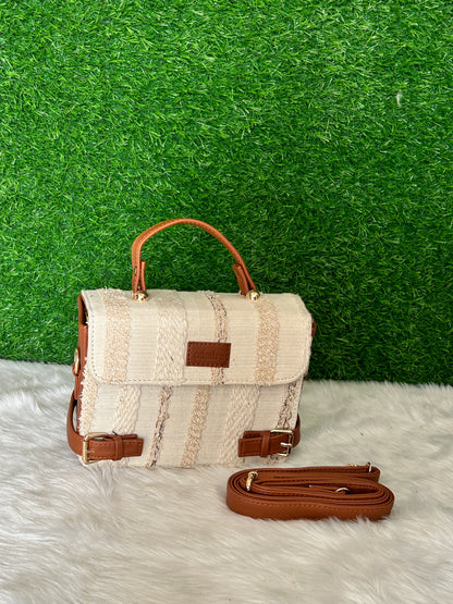 Vintage ruffle box sling bag